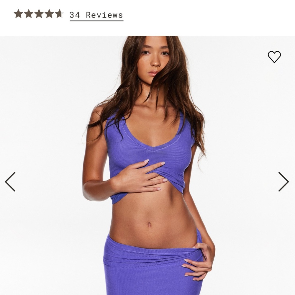 NWOT SKIMS Soft Lounge Tanzanite Skirt, XS, worn once